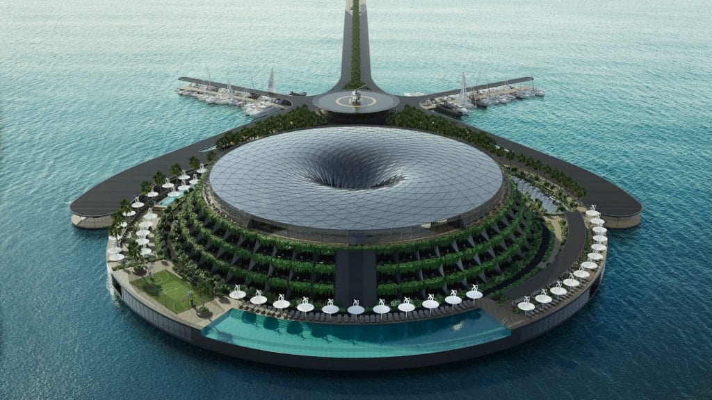 Eco-Floating Hotel is drijvend luxe resort in Qatar