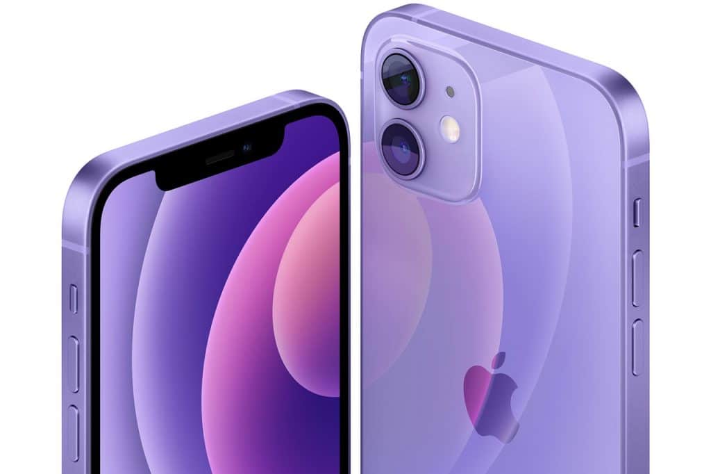Paarse iPhone 12 en iPhone 12 mini Purple