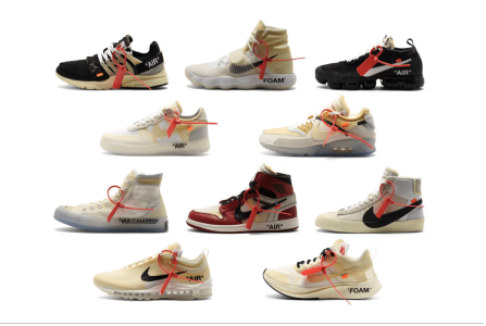 Complete Off-White x Nike The Ten Set sneakers veiling