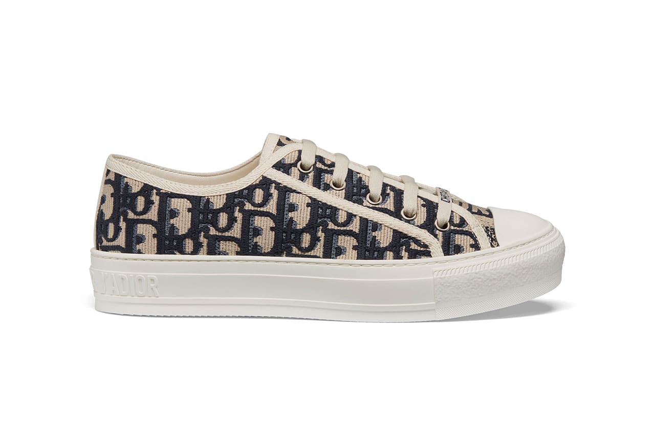 custom Walk'n'Dior Oblique Canvas Sneakers