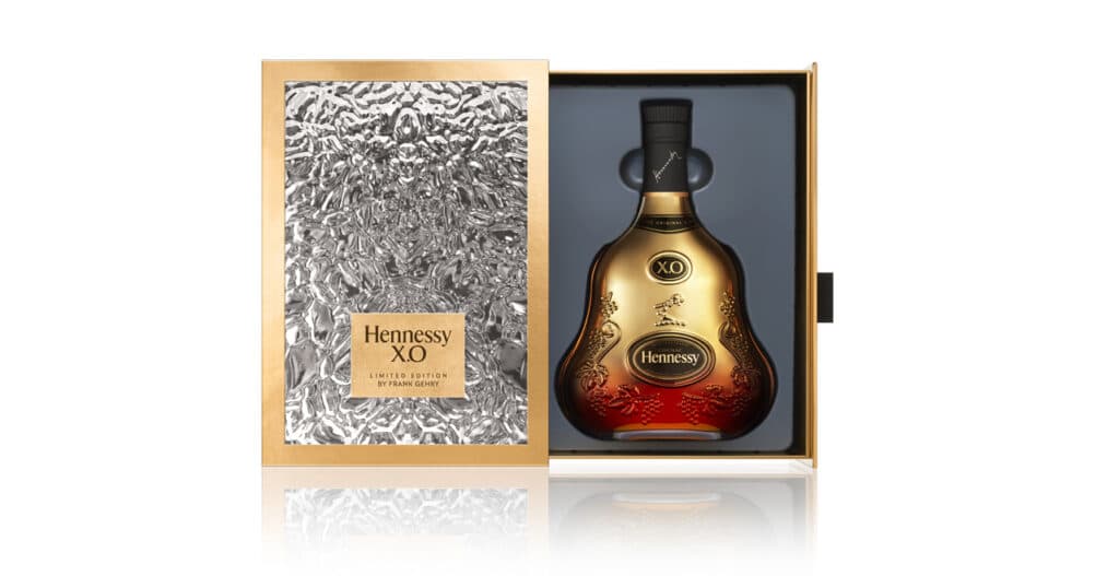 Frank Gehry x Hennessy X.O limited edition fles