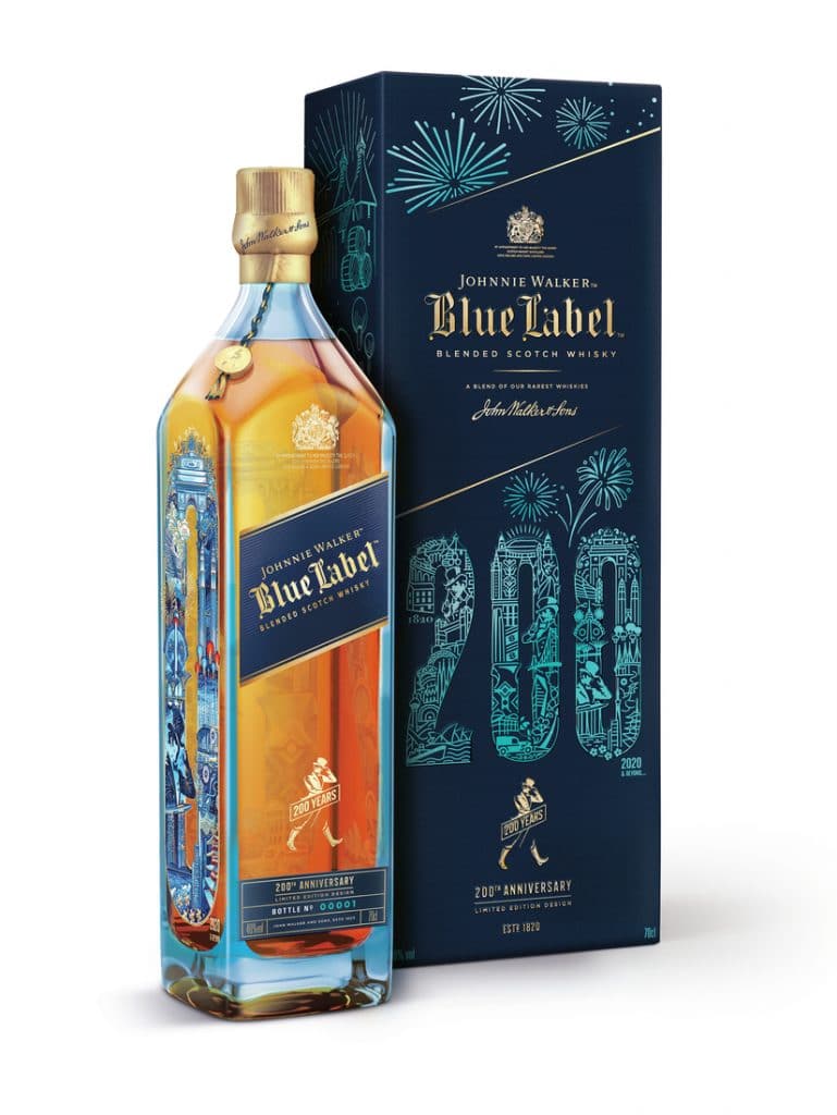 Johnnie Walker Blue Label 200th Anniversary Limited Edition fles