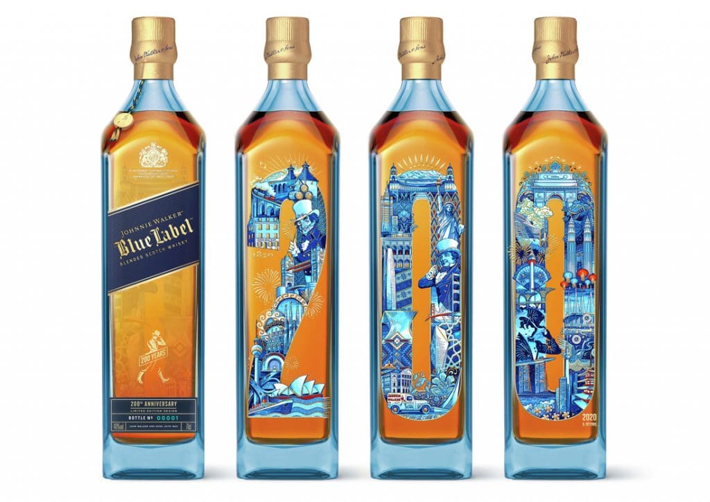 Johnnie Walker Blue Label 200th Anniversary Limited Edition fles