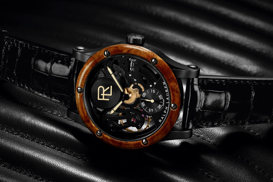 klok de sneeuw Masaccio Het 'Ralph Lauren Automotive Skeleton' horloge geïnspireerd door klassieke  Bugatti