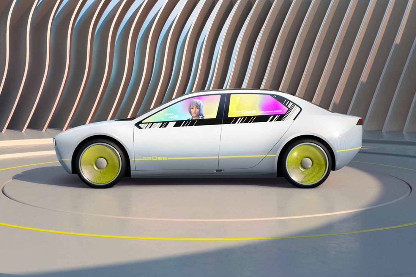 BMW i Vision Dee Concept Car van kleur veranderen