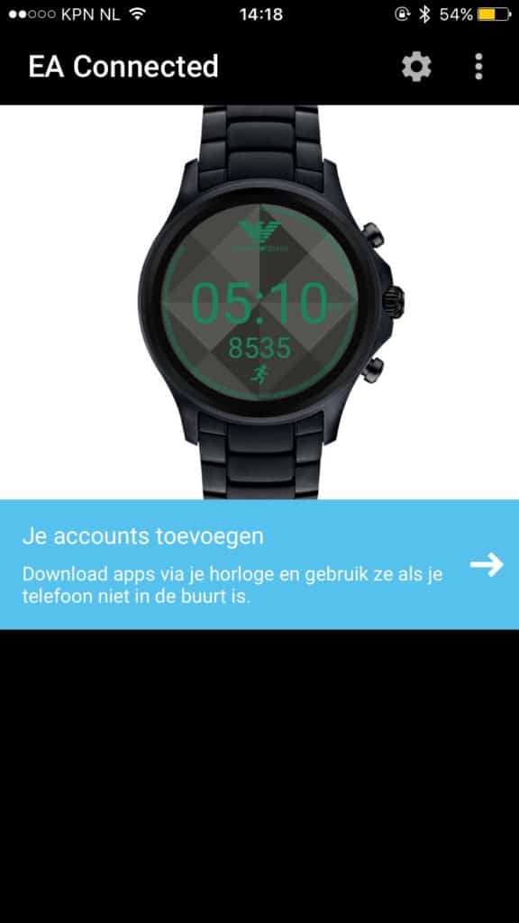 Emporio Armani Connected smartwatch aan je telefoon koppelen