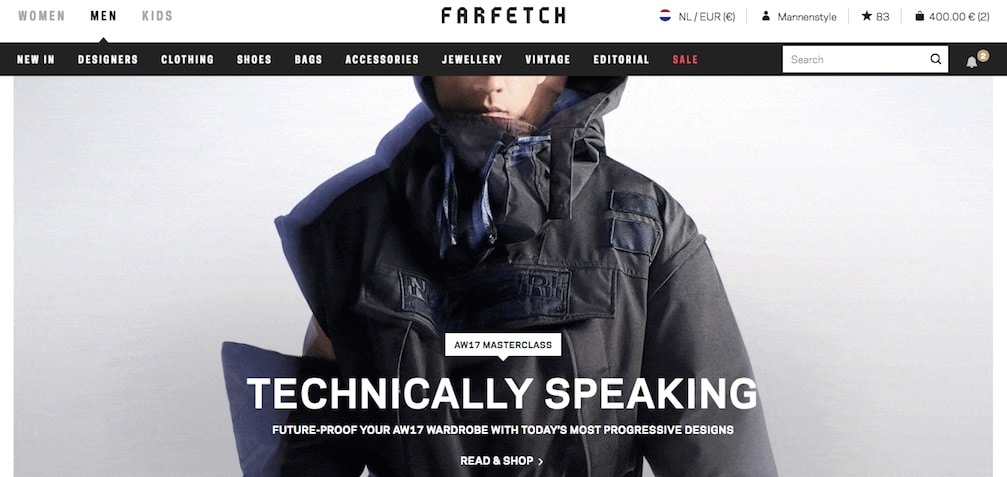 farfetch webshop review