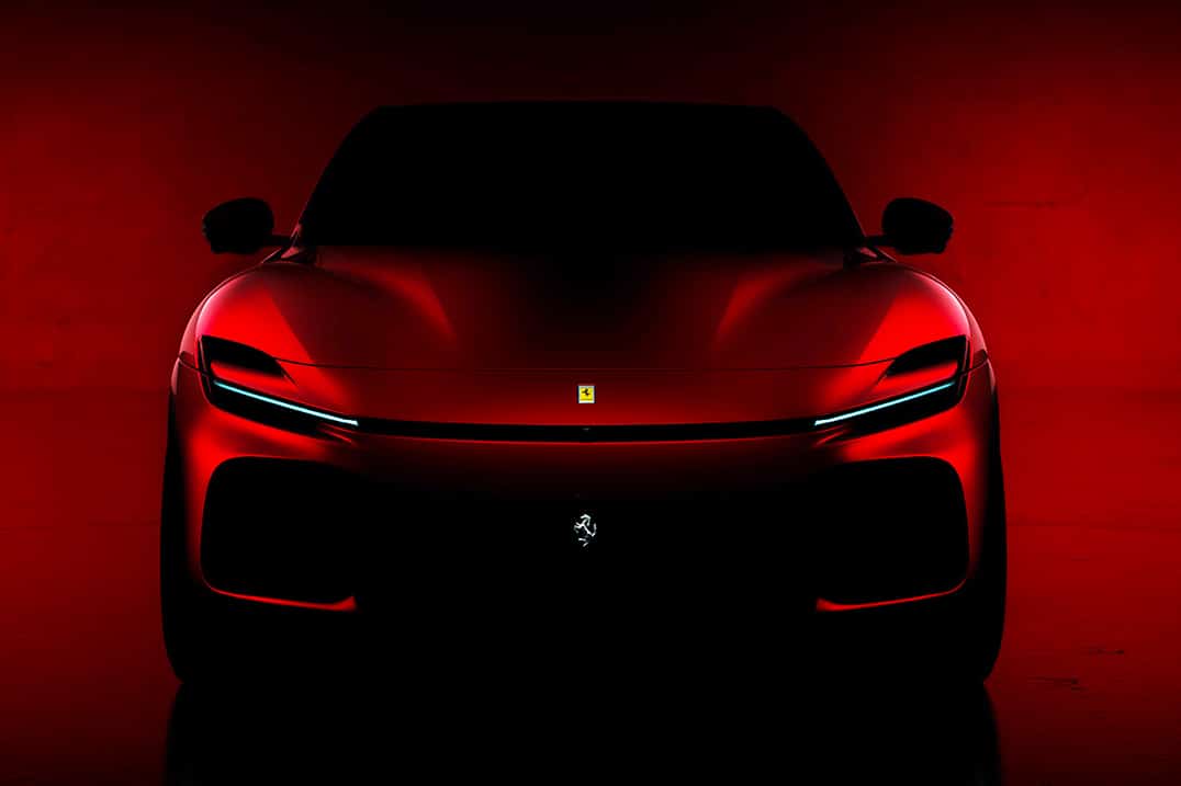 Ferrari Purosangue SUV teaser afbeelding foto