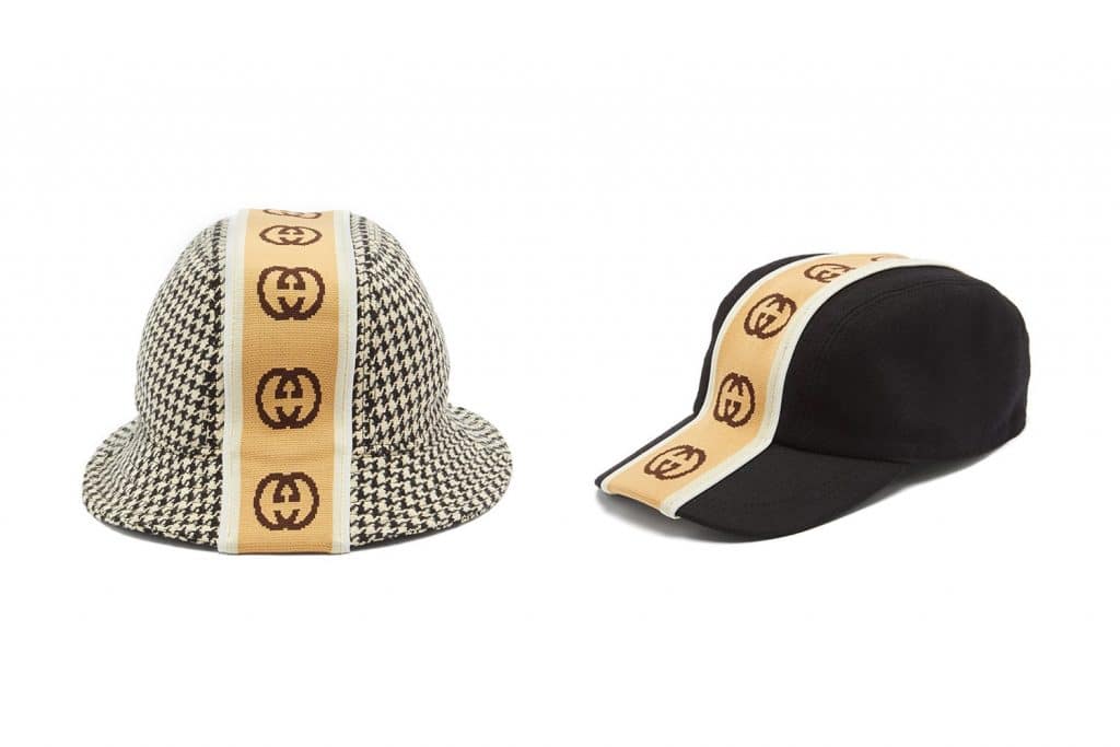 Gucci Intarsia “GG” Stripe Cap & bucket hat
