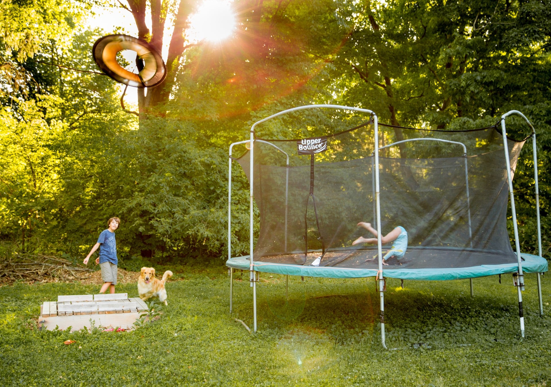 kinderen tuin tips trampoline