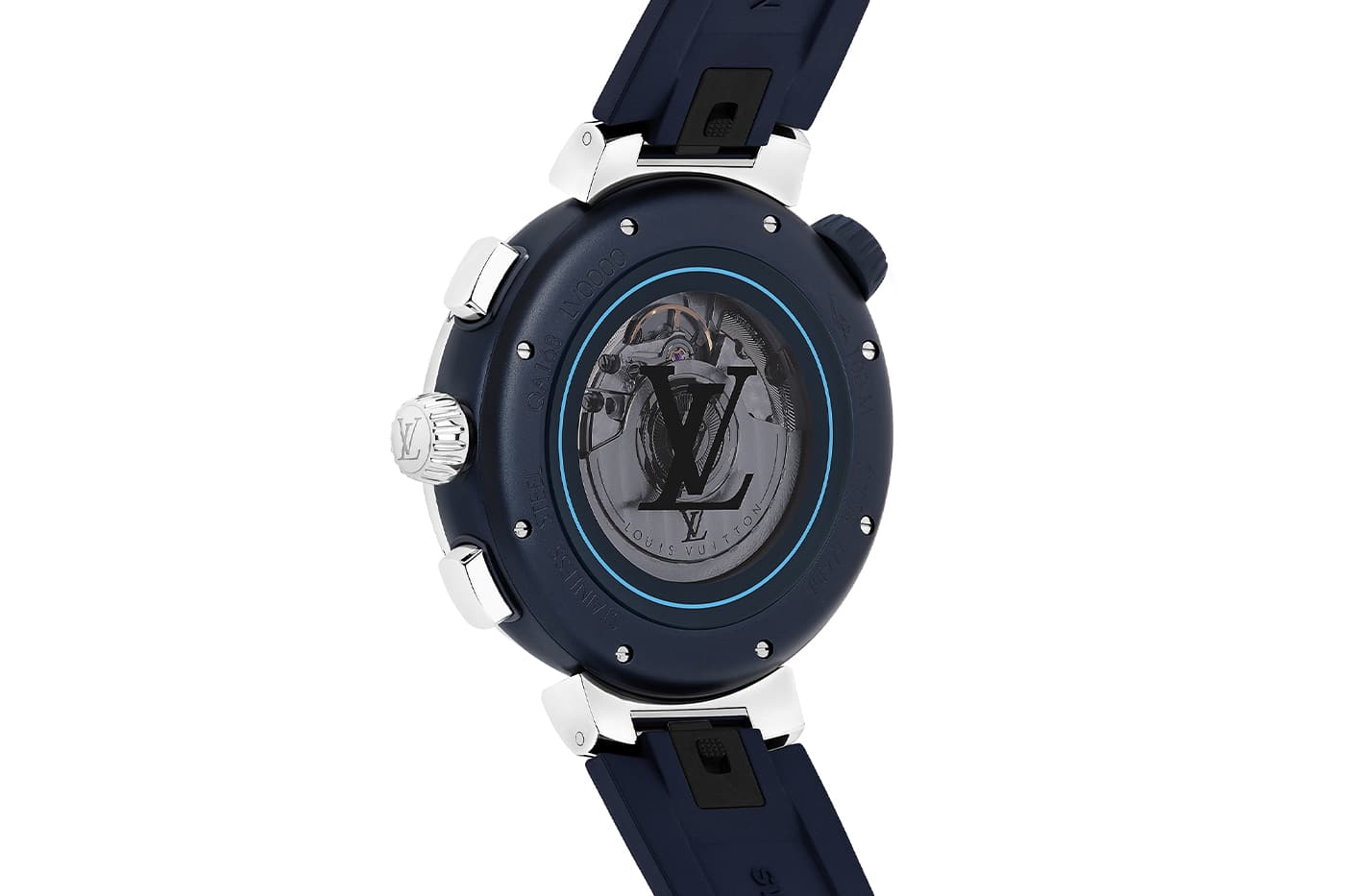 Louis Vuitton Tambour Street Diver Chronograph  Skyline Blue Neon Black