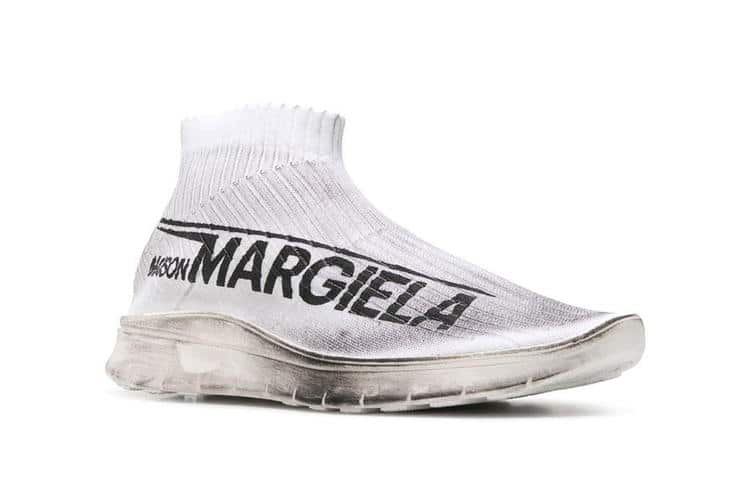Maison Margiela Dirty Logo Print Sock Sneaker