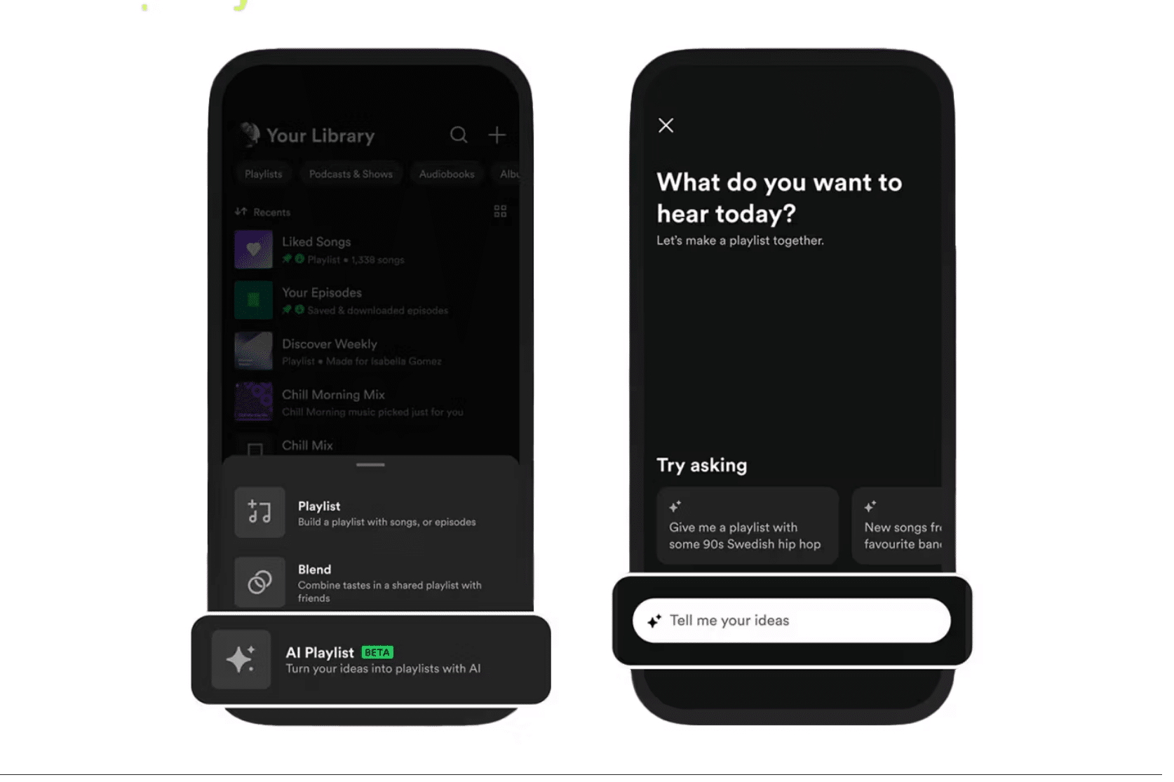 nieuwe Spotify AI Playlists