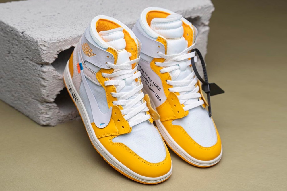 nike x off white air jordan 1 canary yellow release