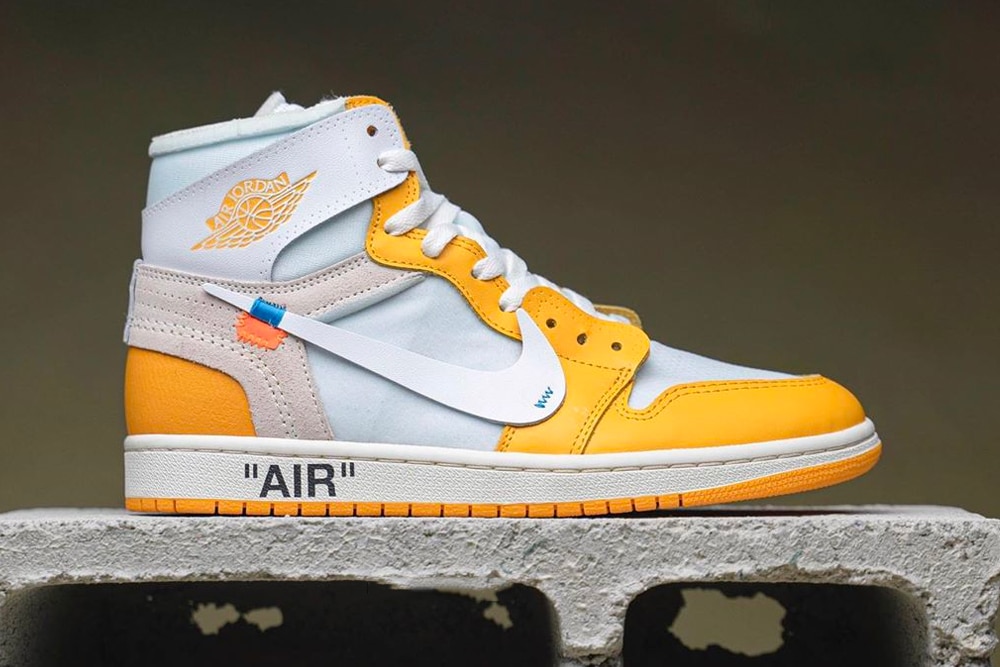 nike x off white air jordan 1 canary yellow release