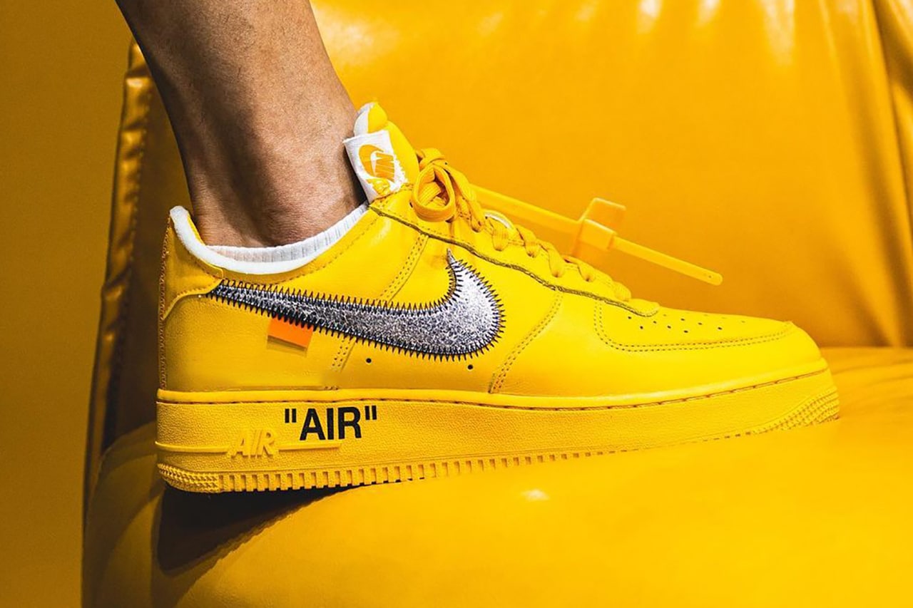 bezoeker Afgrond Scheiden Off-White x Nike Air Force 1 Low "University Gold" sneakers | Mannenstyle
