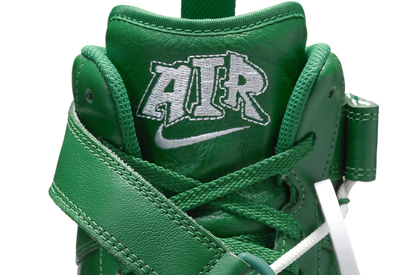 Off-White x Nike Air Force 1 Mid "Pine Green" info