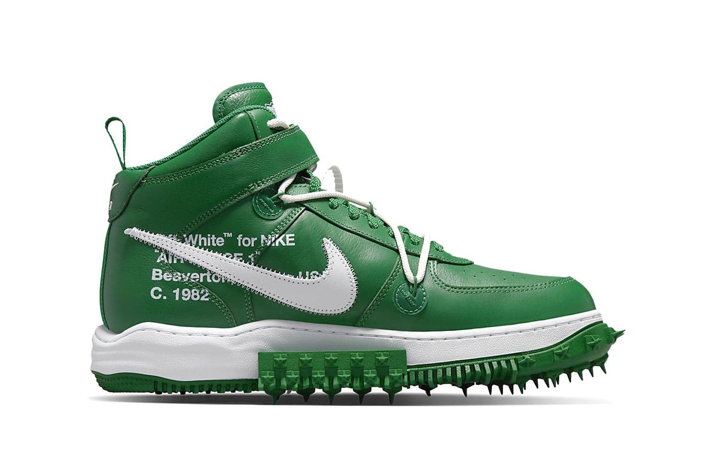Off-White x Nike Air Force 1 Mid "Pine Green" releasedatum