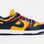 Off-White x Nike Dunk Low "Gold/Navy"