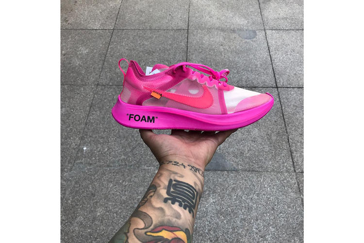 Off-White x Nike Zoom Fly SP pink