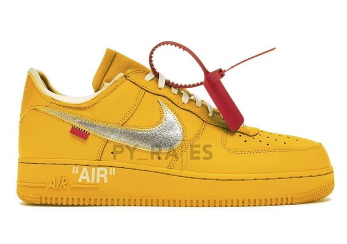 Bekend snor Picasso Off-White x Nike Air Force 1 University Gold 2021 | MANNENSTYLE
