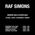 Raf Simons sample sale Antwerpen 2017