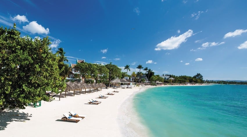 romantische Caribische stranden Sandals Resorts jamaica