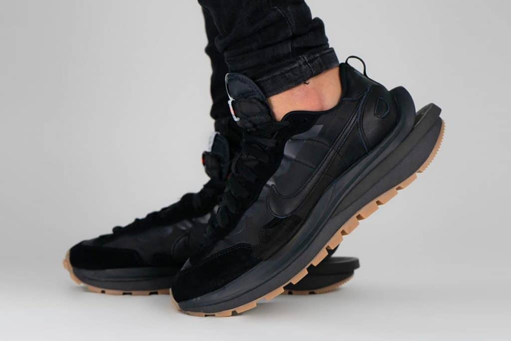 sacai x Nike Vaporwaffle "Black/Gum" sneakers