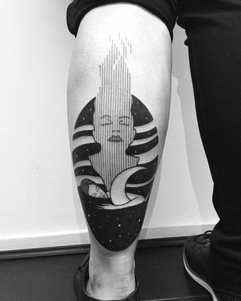 tattoos met lijnen Francesco Rossetti
