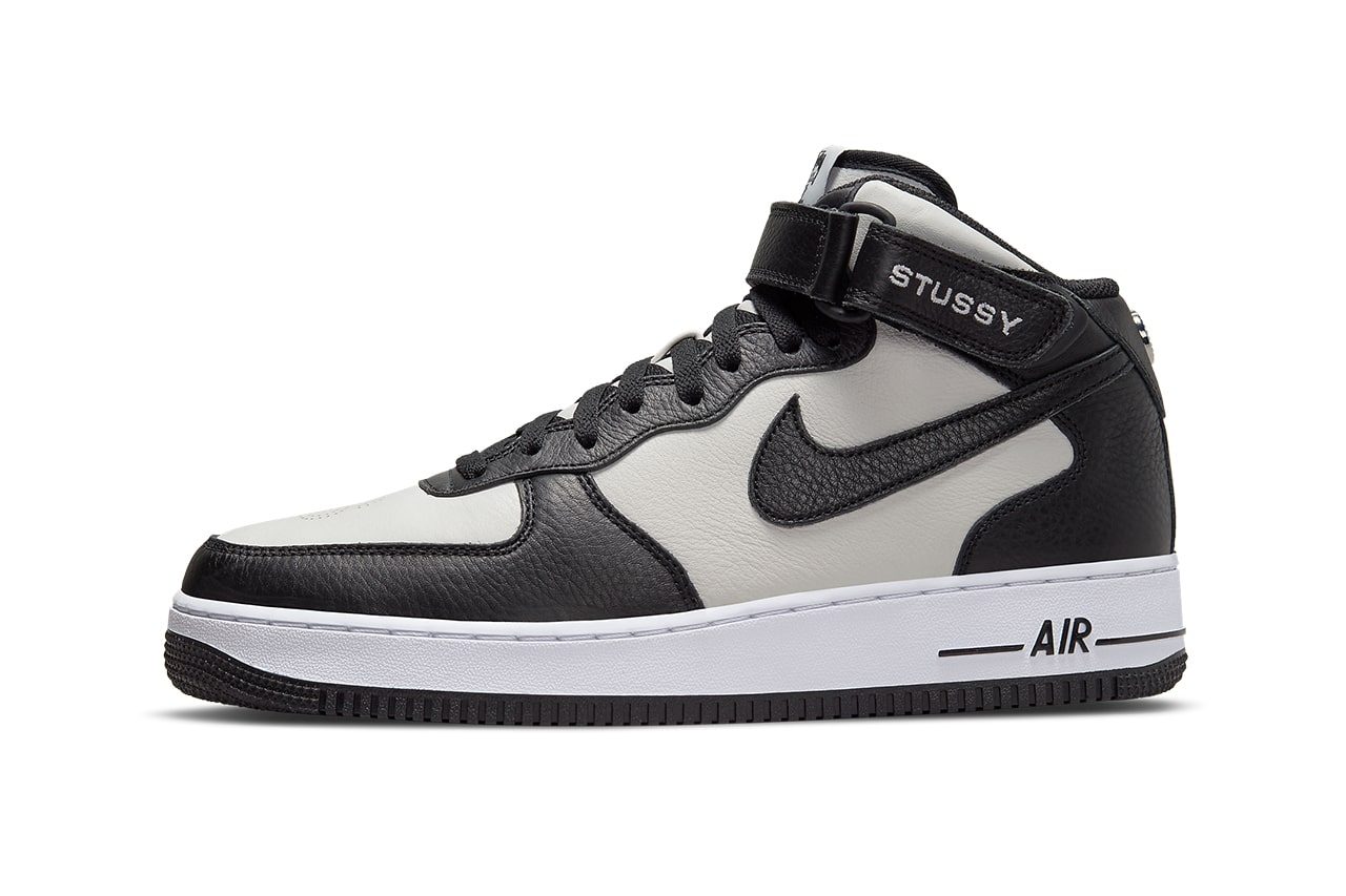 Stüssy x Nike Air Force 1 Mid 'Black/White'