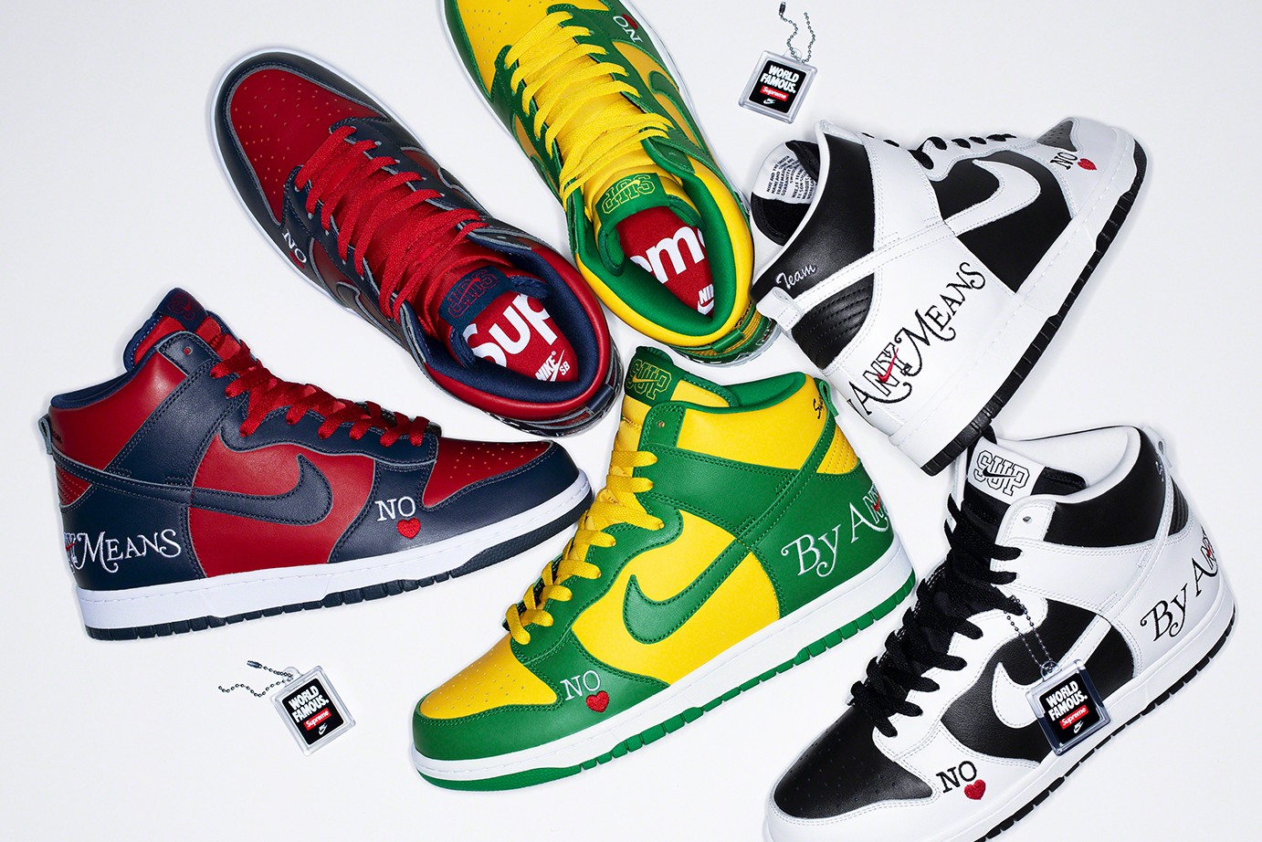 Supreme x Nike SB Dunk High Spring/Summer 2022 "By Any Means" sneakers