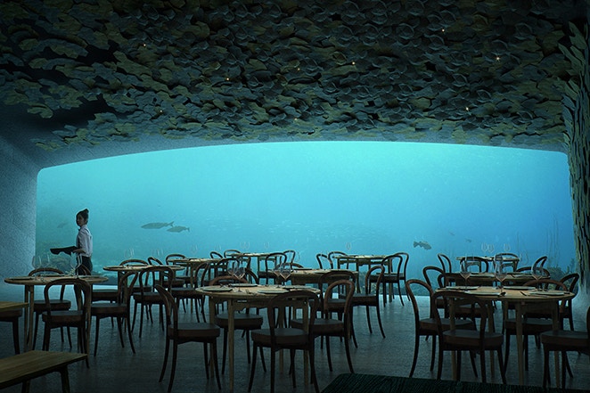 Under restaurant onderwater Noorwegen Snøhetta